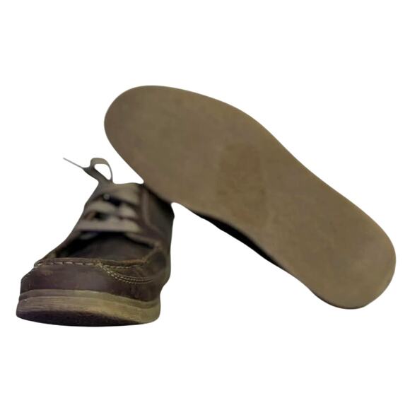 Men's Clarks Vibe Brown Leather Lace Up Casual Oxford Loafer Shoes - Size 9 - Picture 2 of 5